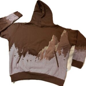 Portland Gear Smith Rock Brown Graphic Hoodie Sweatshirt
